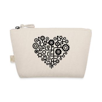 Love heart minimalist pattern t-shirt - Organic Pouch - nature - Front