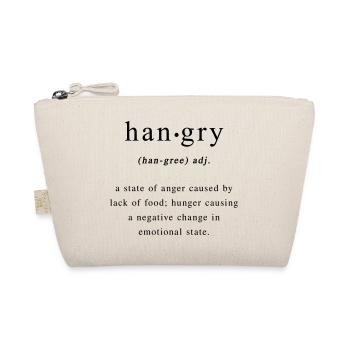 Hangry hungrig wütend Essen Geschenk - Bio-Täschchen - Natur - Vorne
