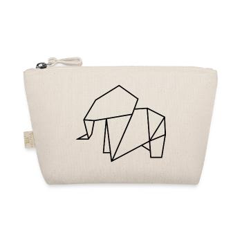Elefant Origami Polygon - Bio-Täschchen - Natur - Vorne