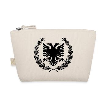 Shqipe Wreath – Albania Laurel Double Head Eagle - Organic Pouch - nature - Front