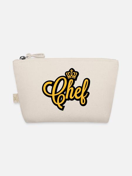 Chef | Crown | Krone - Organic Pouch - nature - Front