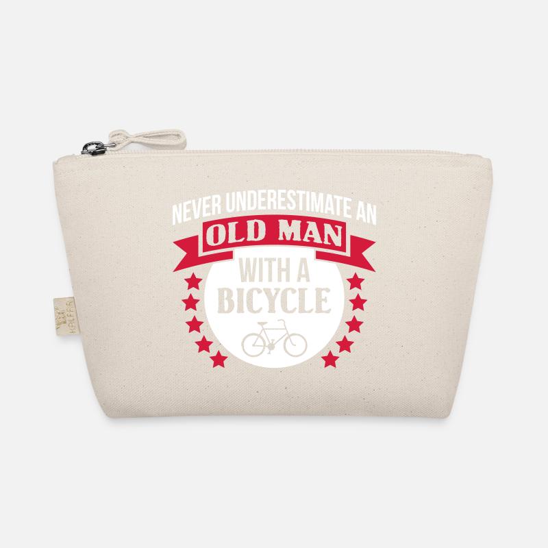 Old Man With A Bicycle - Organic Pouch - nature