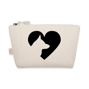 Heart with german shepherd Vector - Organic Pouch - nature - Front