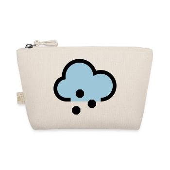 Wetter Symbol oder Icon Schnee und Graupel - Bio-Täschchen - Natur - Vorne