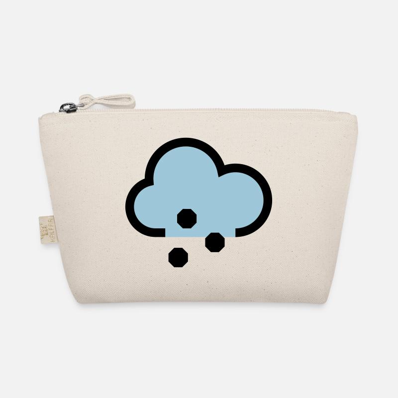 Wetter Symbol oder Icon Schnee und Graupel Bio-Täschchen