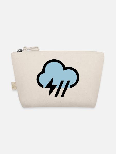 Storm, storm cloud icon, icon - Organic Pouch - nature - Front