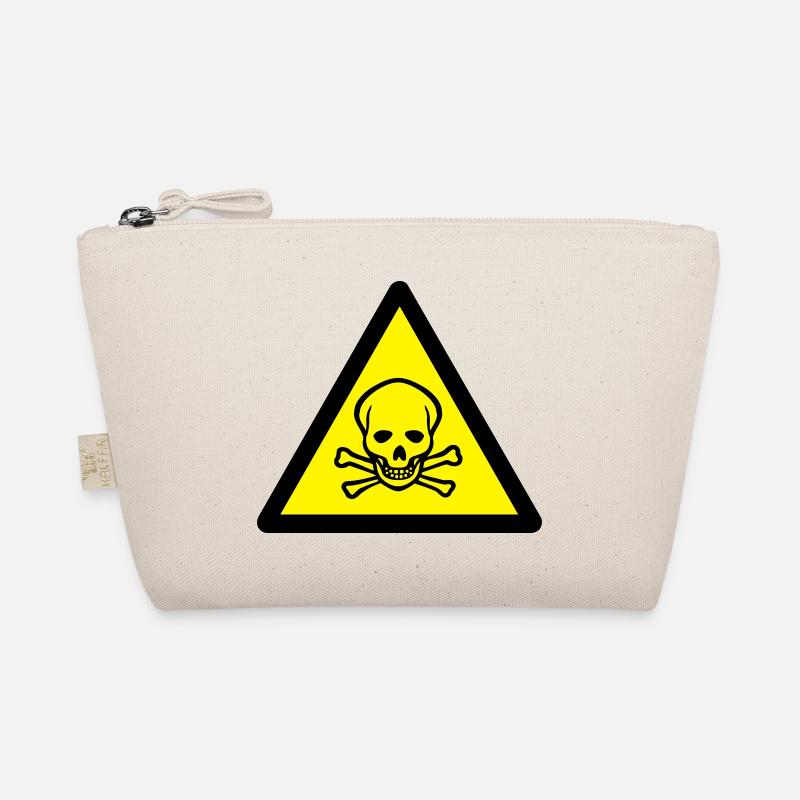 sign_2c_warning_skull Organic Pouch