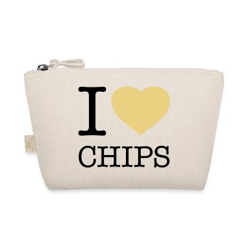 I LOVE CHIPS - Bio-Täschchen - Natur - Vorne