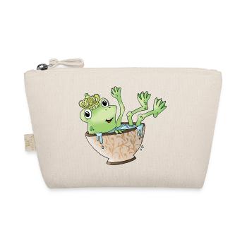 Frog Frog King Crown Animal Cup Green - Organic Pouch - nature - Front