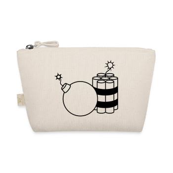 ball burned round circled round ball circle tex - Organic Pouch - nature - Front