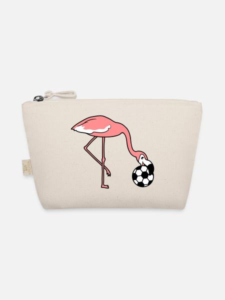 kick football club play ball kicker laugh - Organic Pouch - nature - Front