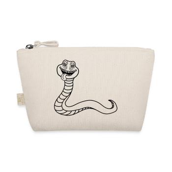 snake face head monster boese dangerous la - Organic Pouch - nature - Front