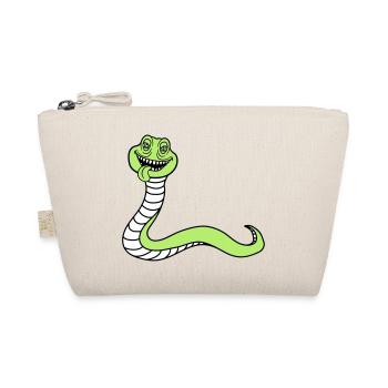 snake face head monster boese dangerous la - Organic Pouch - nature - Front