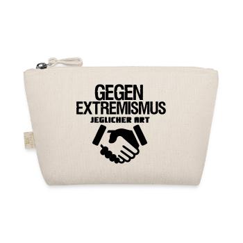 Gegen Extremismus Politik Statement Geschenk - Bio-Täschchen - Natur - Vorne