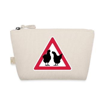 Soirée poule attention poule fête - Trousse biologique - nature - Devant