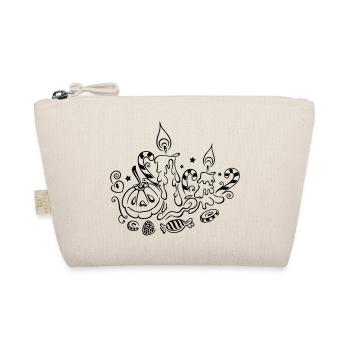 Halloween, candles with pumpkins and sweets - Organic Pouch - nature - Front