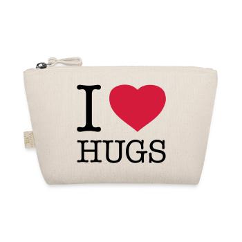I LOVE FREE HUGS - Bio-Täschchen - Natur - Vorne