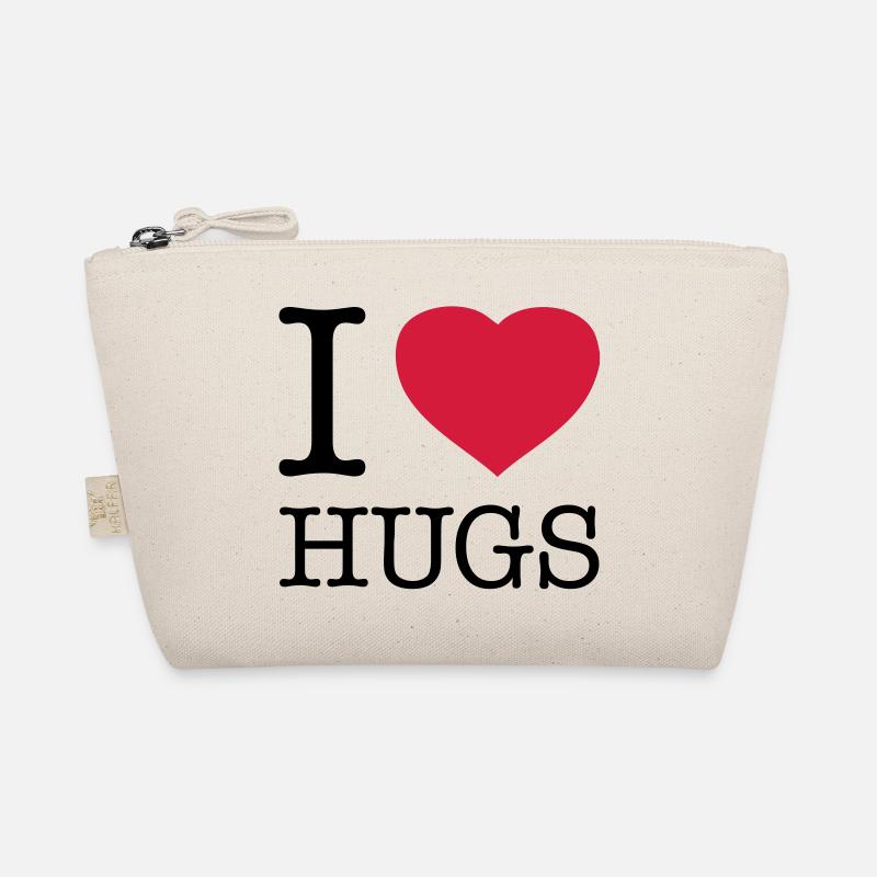 I LOVE FREE HUGS - Bio-Täschchen - Natur