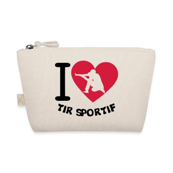 love shooting sports precision coeur2 - Organic Pouch - nature - Front