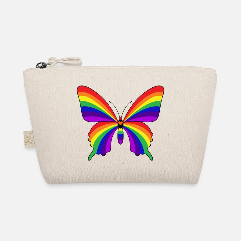Regenbogen-Schmetterling Bio-Täschchen