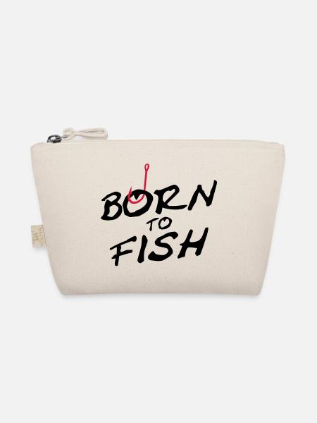 born_to_fish - Bio-Täschchen - Natur