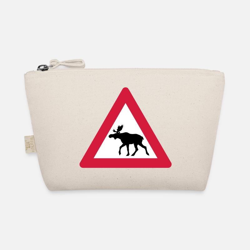 Warning Moose Sign Organic Pouch