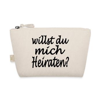 willst du mich heiraten - Bio-Täschchen - Natur - Vorne