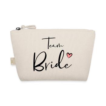 Team Bride Herz Junggesellinnenabschied Geschenk - Bio-Täschchen - Natur - Vorne