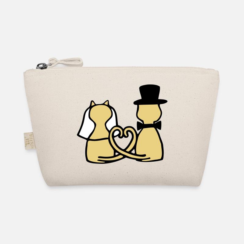 Katzen Hochzeit Bio-Täschchen
