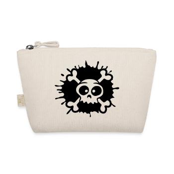 skull fun pirat dead flag humor - Organic Pouch - nature - Front