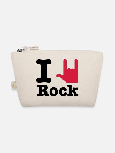 i love rock - Organic Pouch - nature - Front