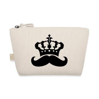 koenig krone herrscher prinz mustache schnurrbart - Bio-Täschchen - Natur - Vorne