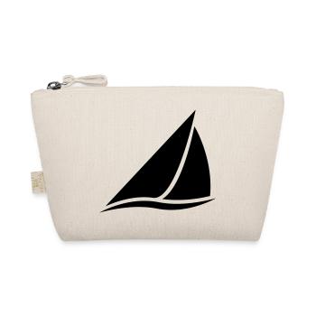 Segelboot Logo für Segler, Matrosen und Kapitäne - Bio-Täschchen - Natur - Vorne