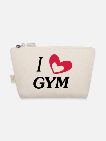 i love gym - Organic Pouch - nature - Front