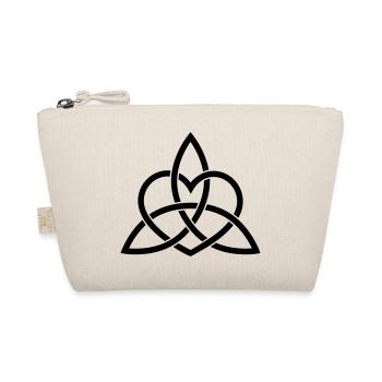 Triquetra Keltisches Herz Knoten Symbol Irland - Bio-Täschchen - Natur - Vorne