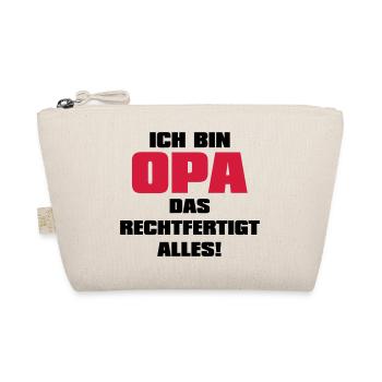 Ich bin Opa - Großvater Sprüche Geschenk Enkel Opi - Bio-Täschchen - Natur - Vorne