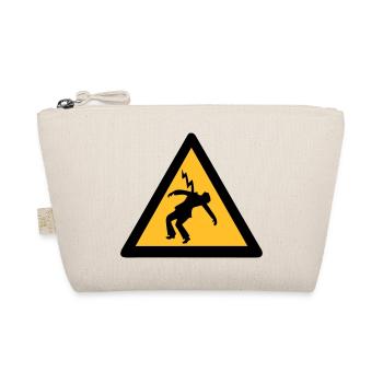 electrician lightning strike signs danger - Organic Pouch - nature - Front