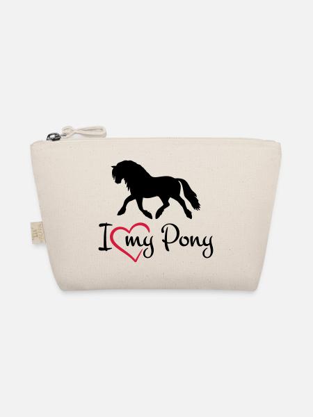 I love my pony, any colours - Bio-Täschchen - Natur - Vorne