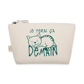ferai ca demain chat dort citation - Trousse biologique - nature - Devant