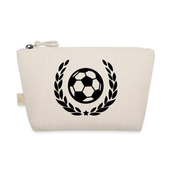 Fußball im Lorbeerkranz / Euro- Welt- Meister Logo - Organic Pouch - nature - Front