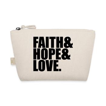faith hope love liebe hoffnung glauben symbol team - Bio-Täschchen - Natur - Vorne