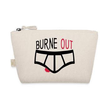 burne out burnout underpants quote couille - Organic Pouch - nature - Front