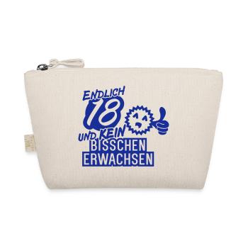 18 Jahre & nicht erwachsen - Bio-Täschchen - Natur - Vorne