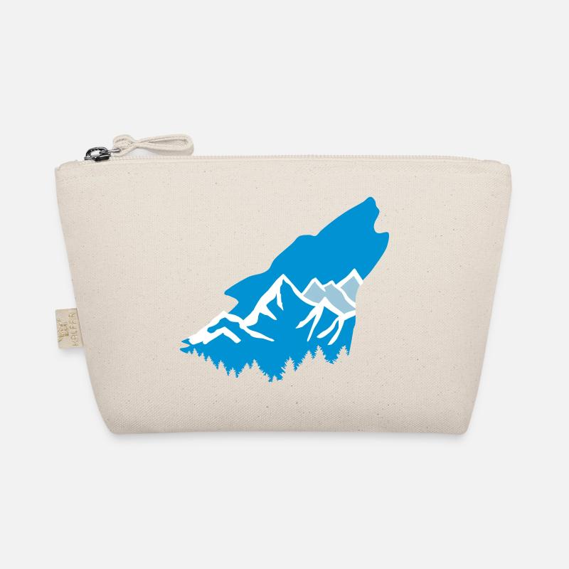 Wolf and mountains Organic Pouch