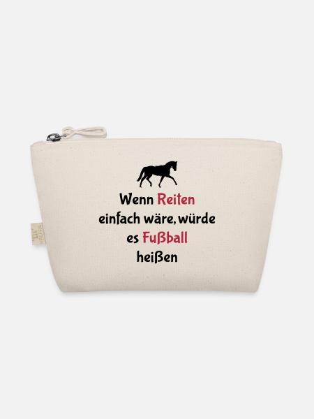 Wenn Reiten einfach wäre - Fußball - Bio-Täschchen - Natur