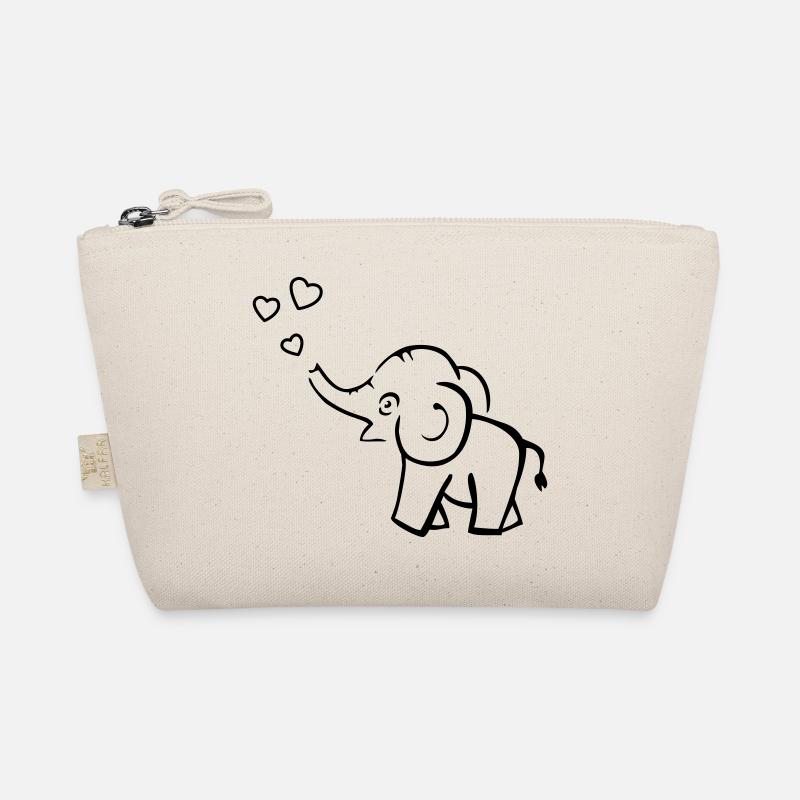 Un éléphant mignon souffle des cœurs Trousse biologique