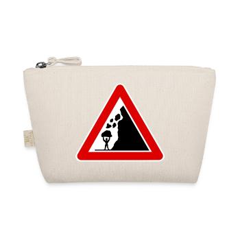 falling rocks, funny road sign bodybuilding - Organic Pouch - nature - Front