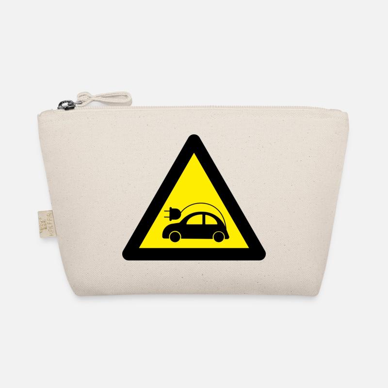 E Auto Achtung e-auto Warnschild Bio-Täschchen