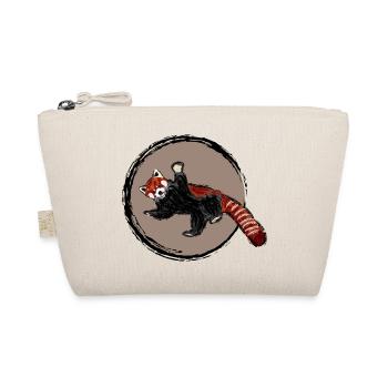 Roter Panda / Red Panda Design I - Bio-Täschchen - Natur - Vorne