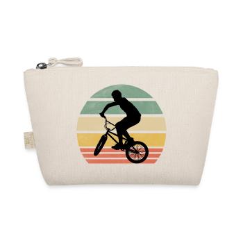 Bmx Fahrer Vintage Retro Hobby Sport Fahrrad Shirt - Bio-Täschchen - Natur - Vorne